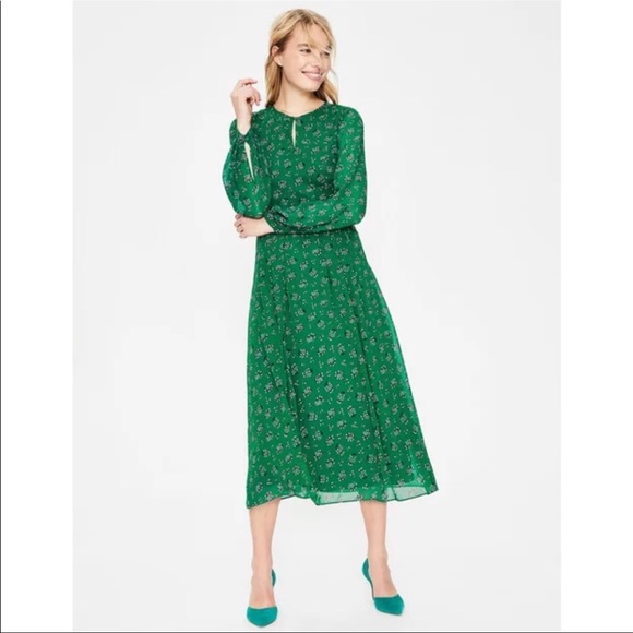Boden Dresses & Skirts - Boden Ada Midi Dress Forest Posy Bloom